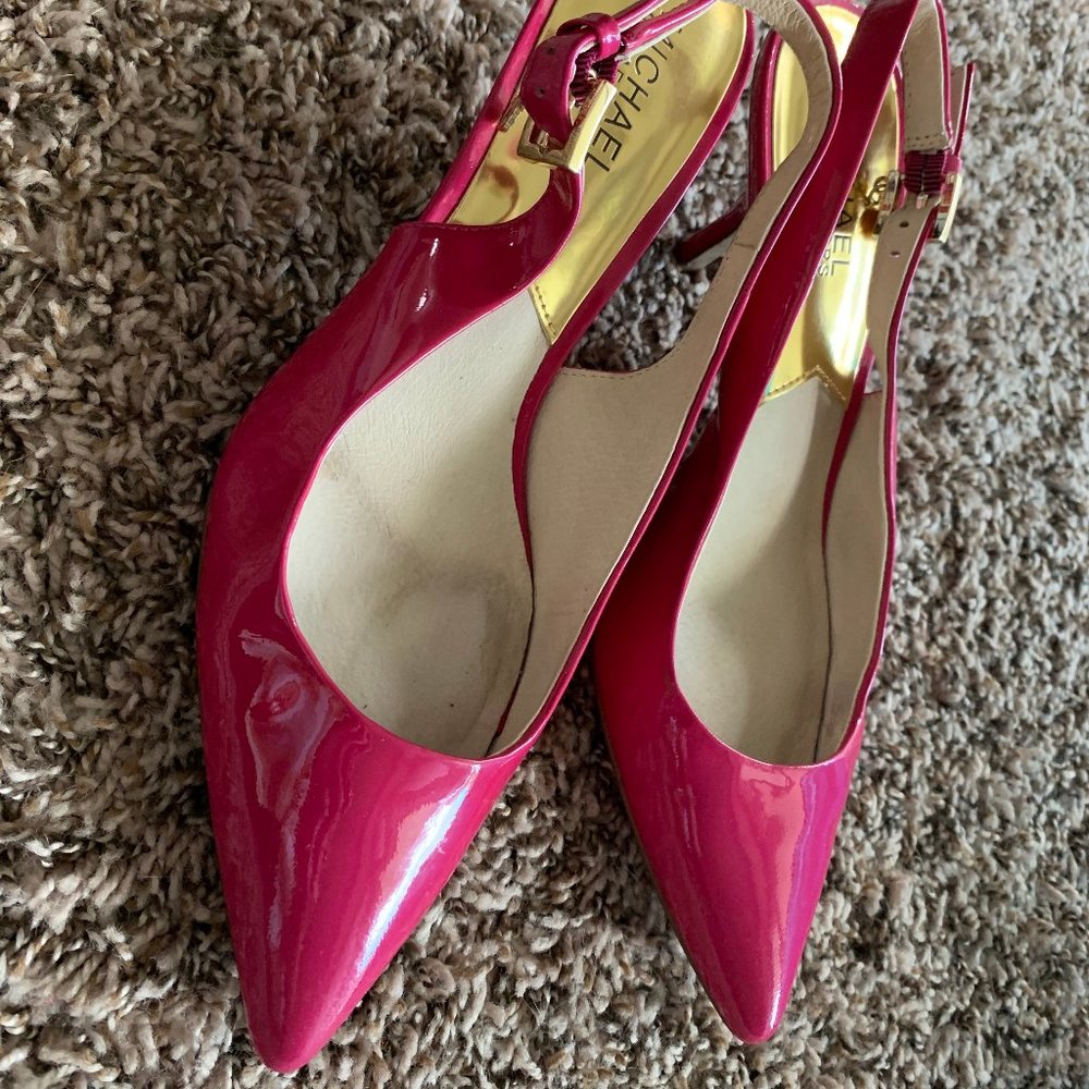 Micheal Kors Hot pink Slingback pumps